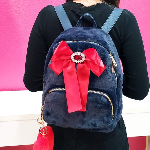 Faux Fur Backpack NWT main image 4